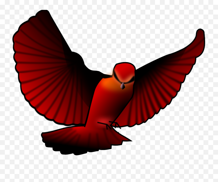 Flying Bird Clip Art Free Vector In - Red Bird Flying Clipart Emoji,Flying Bird Emoji