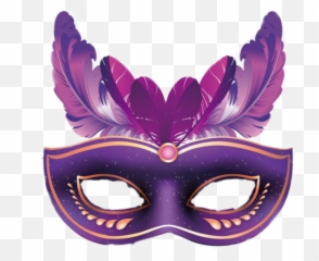 purple gold carnival parade mask feathers party prom - Transparent Mardi Gras Mask Emoji