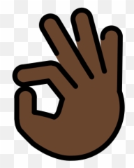 Dark Skin Tone Emoji - Ok Fingers Clipart