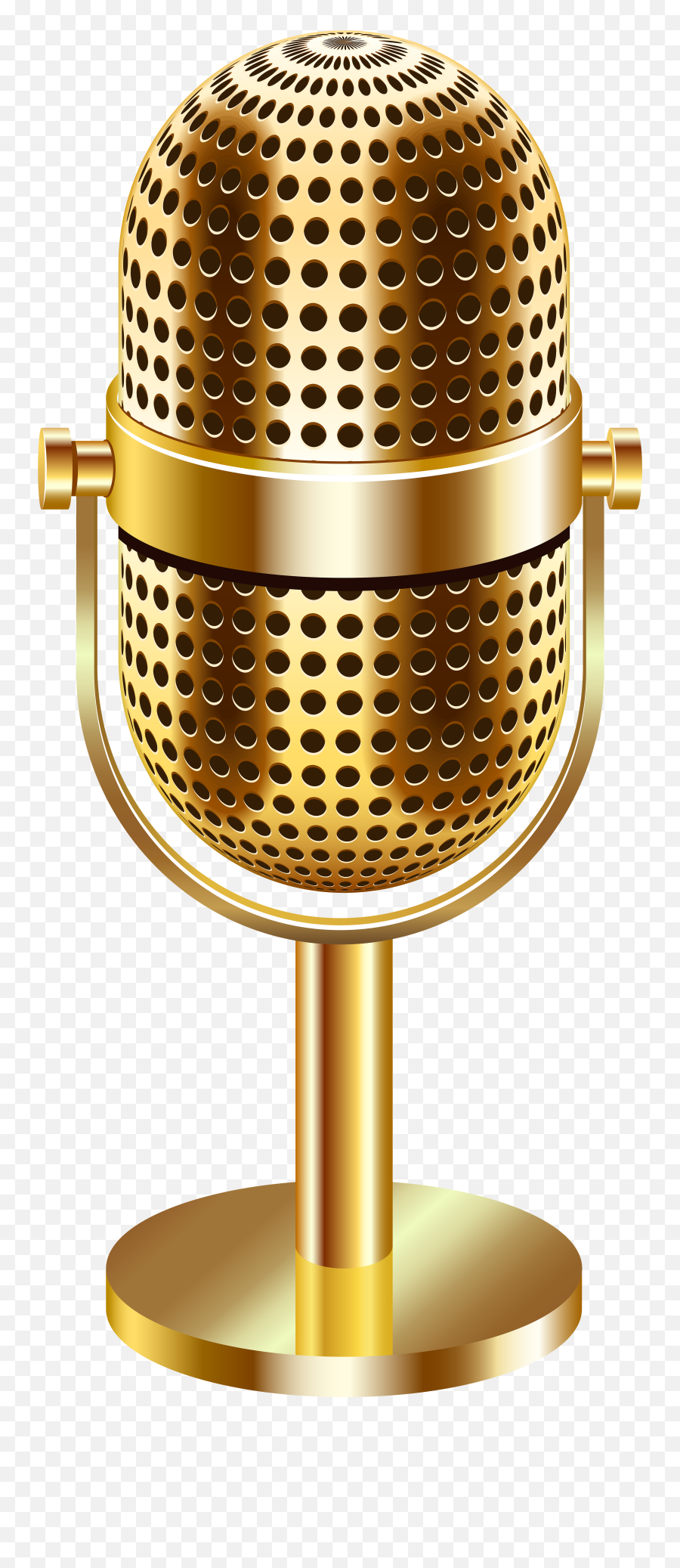 Microphone Clipart Glitter - Transparent Background Transparent Golden Mic Png Emoji,Mic Emoji