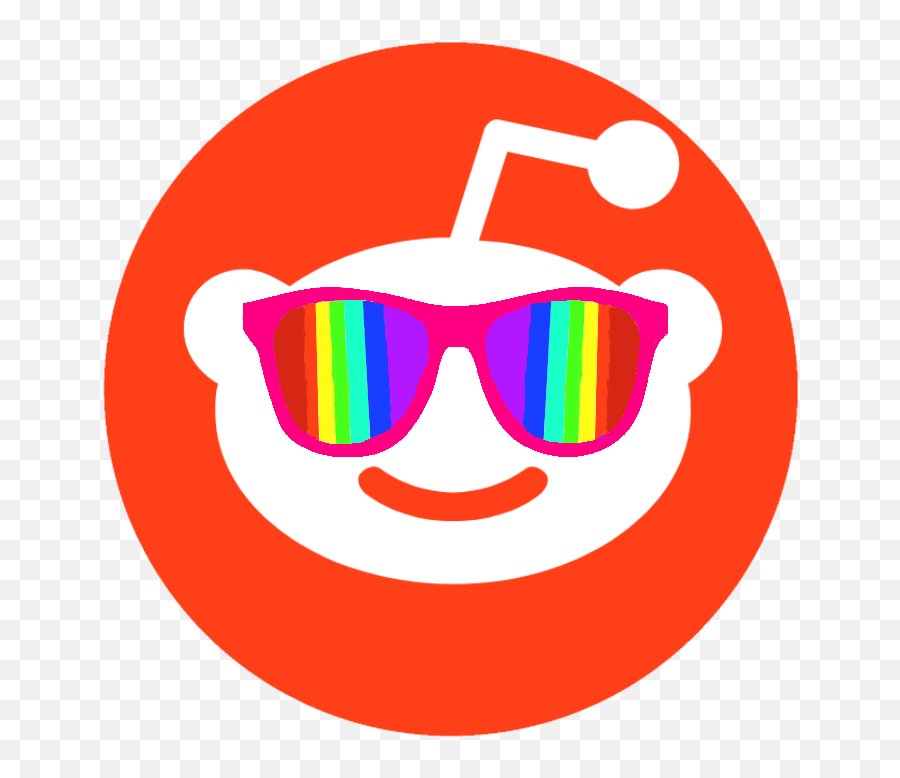 Snoo With Rainbow Glasses Looks Like Simandar Petition - Reddit Logo Png Download Emoji,Sunglasses Emoji Meme