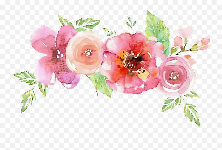Flowercrown Watercolor Sticker By Yamiled Pedroza - Cowgirl Boots And Flower Drawing Emoji,Roses Emoticon