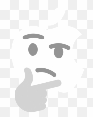 Apple Thinking - Apple Thinking Emoji,Apple Thinking Emoji