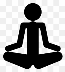 Relaxed Sitting Posture Meditating - Person Sitting Silhouette Png Icon Emoji,Yoga Emoticon