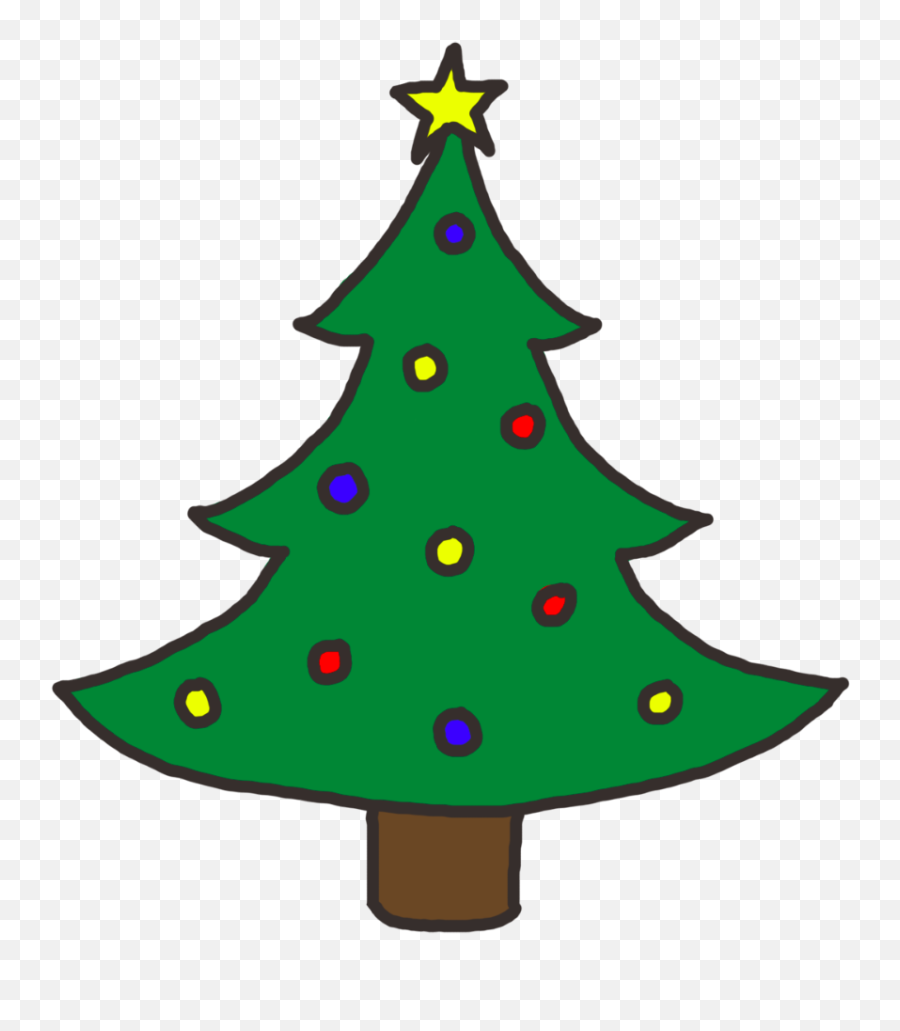 Christmas Tree Free Clipart Download - Christmas Tree Cartoon Easy Emoji,Christmas Tree Emojis