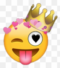 Crazy Clipart Crazy Emoji Crazy Crazy Emoji Transparent - Crazy And Cute Emoji,Crown Emoticon