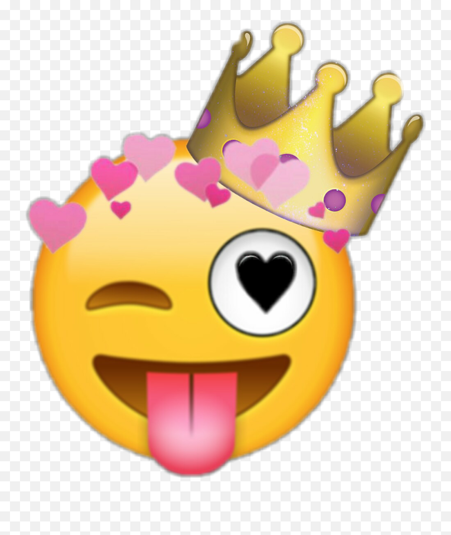 Crazy Clipart Crazy Emoji Crazy Crazy Emoji Transparent - Crazy And Cute Emoji,Crown Emoticon