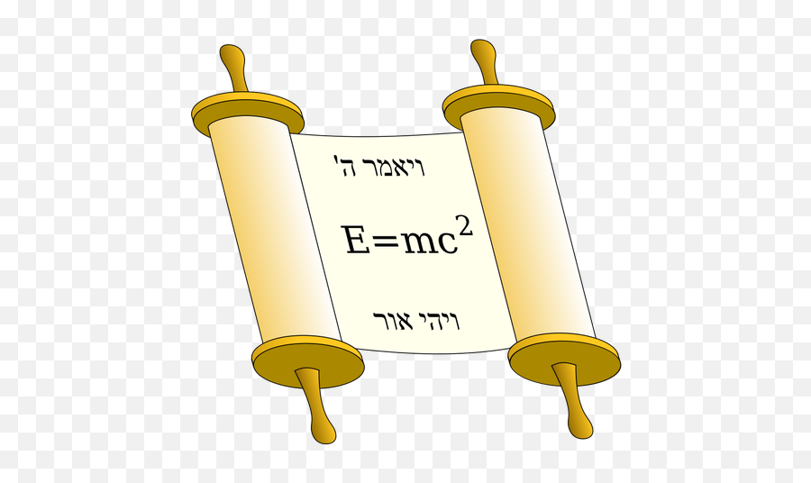 Tora Scroll With Einstein Equation - Clipart Torah Emoji,Rosh Hashanah Emoji