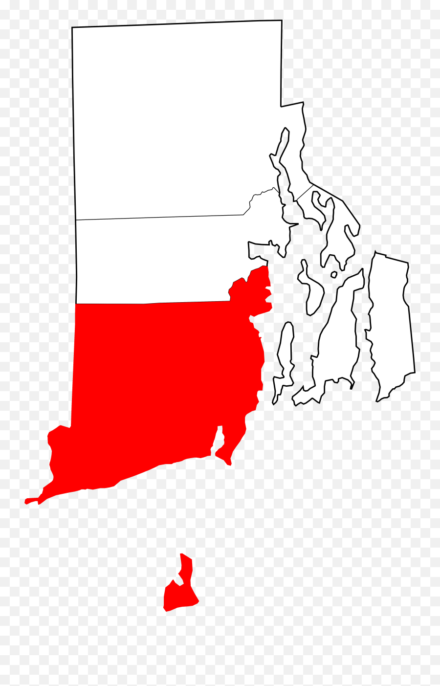 Map Of Rhode Island Highlighting - Washington County Ri Emoji,Usa Emoji Map