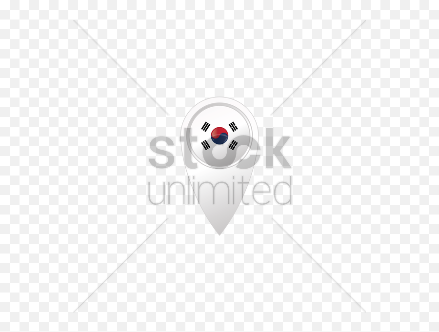 Location Marker With South Korea Flag - Flag Of South Korea Emoji,White Flag Emoticon