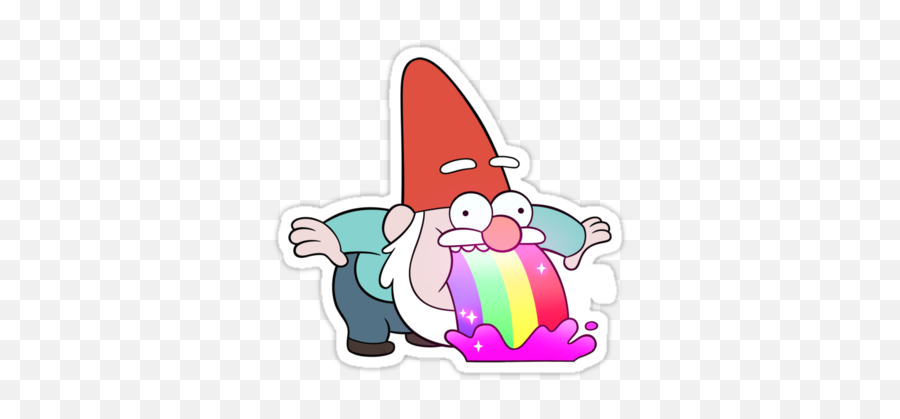 Rainbow Vomiting Gnome - Rainbow Vomiting Gnome Emoji,Gnome Emoji