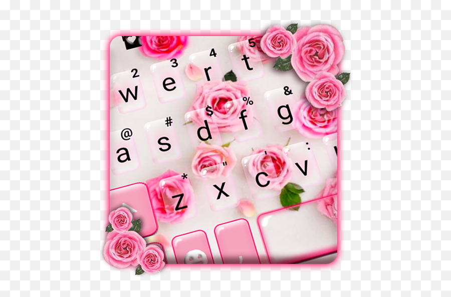 Dainty Pink 3d Rose Keyboard Theme U2013 Applications Sur Google - Garden Roses Emoji,Roses Emoticon