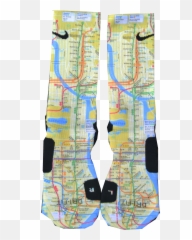 Custom Nike Elite Socks - Map Emoji,Lax Emoji