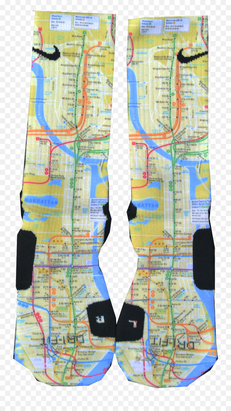 Custom Nike Elite Socks - Map Emoji,Lax Emoji