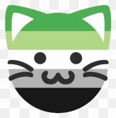 Bi Aroaces For Discord Emoji Pride Set Kitty Cat - Clip Art