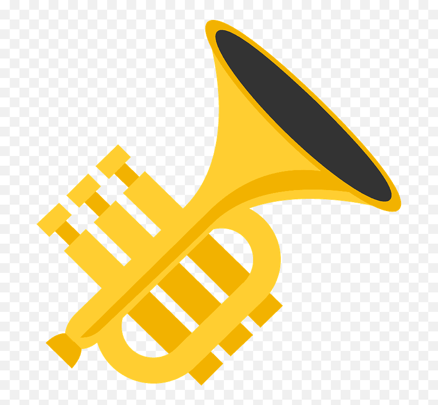 Trumpet Emoji Clipart - Whatsapp Music Instruments Emoji,Violin Trumpet Saxophone Emoji