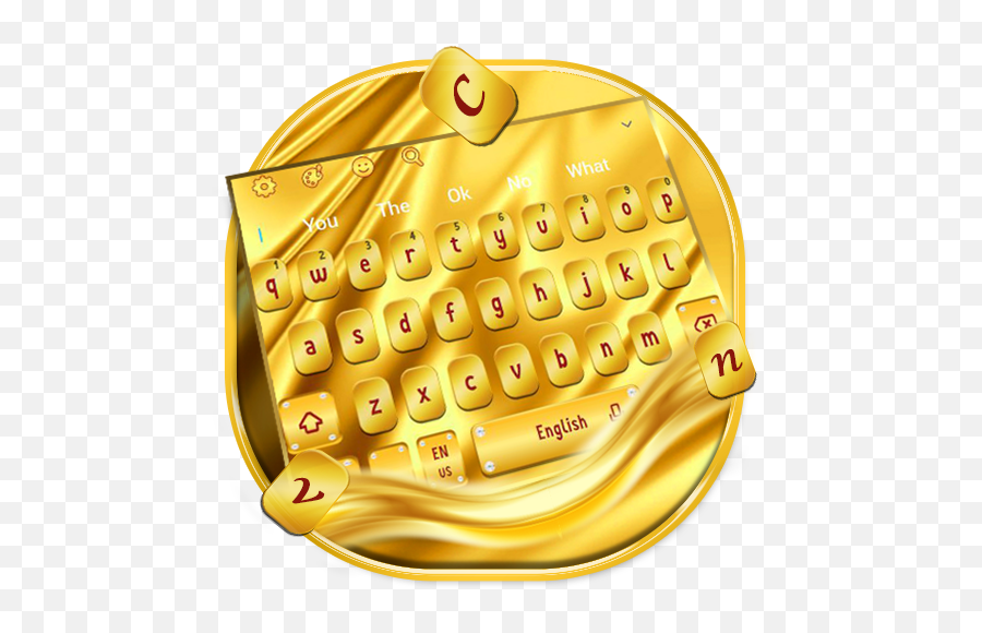 Gold Silk Luxury Keyboard Theme U2013 U201egoogle Playu201c Programos - Office Equipment Emoji,Gold Emoji Keyboard