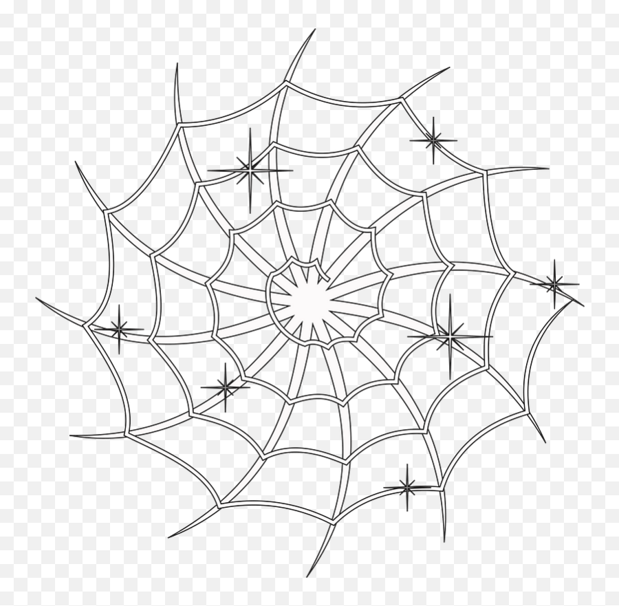 Spider Web Clipart - Stylish Emoji,Spider Web Emoji
