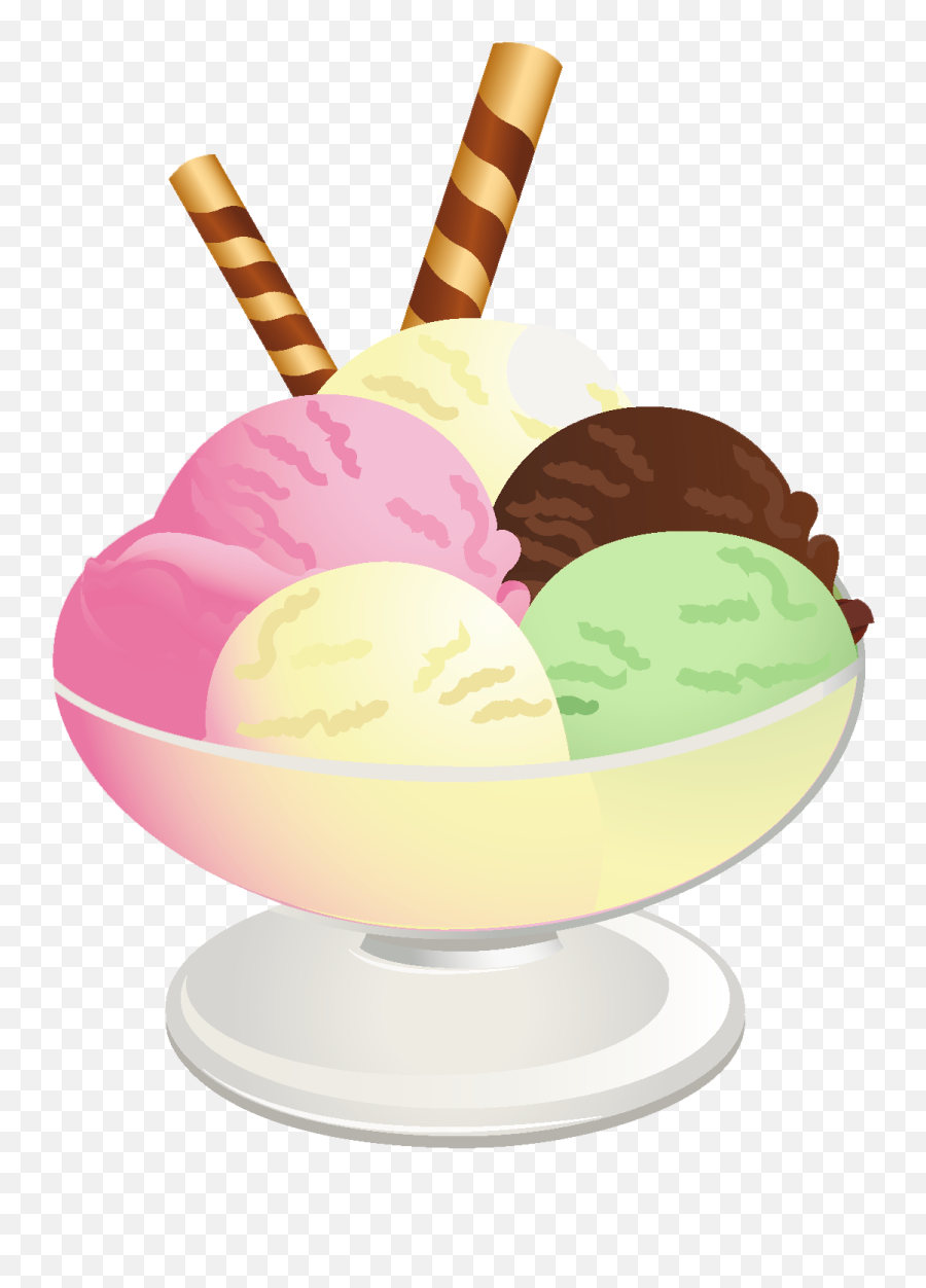 Library Of Jpg Freeuse Download Of Ice Cream Sundaes Png - Cartoon Ice Cream Sundae Free Clipart Emoji,Ice Cream Sun Emoji