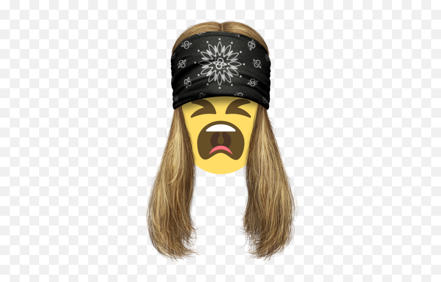 Emoji Rocker - Long Hair Rocker Emoji,Rocker Emoji