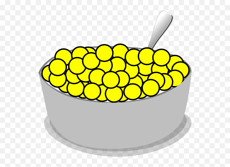 Cereal Clipart Yellow Cereal Yellow - Cartoon Cereal Bowl Png Emoji,Emoji Honey Nut Cheerios