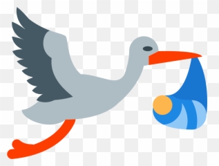 Download Stork Vector Image Free - Online Checklist Emoji,Stork Emoji