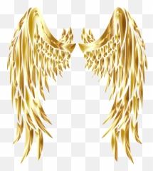 Gold Angel Wings - Gold Angel Wings Clip Art Emoji,Angel Wings Emoji