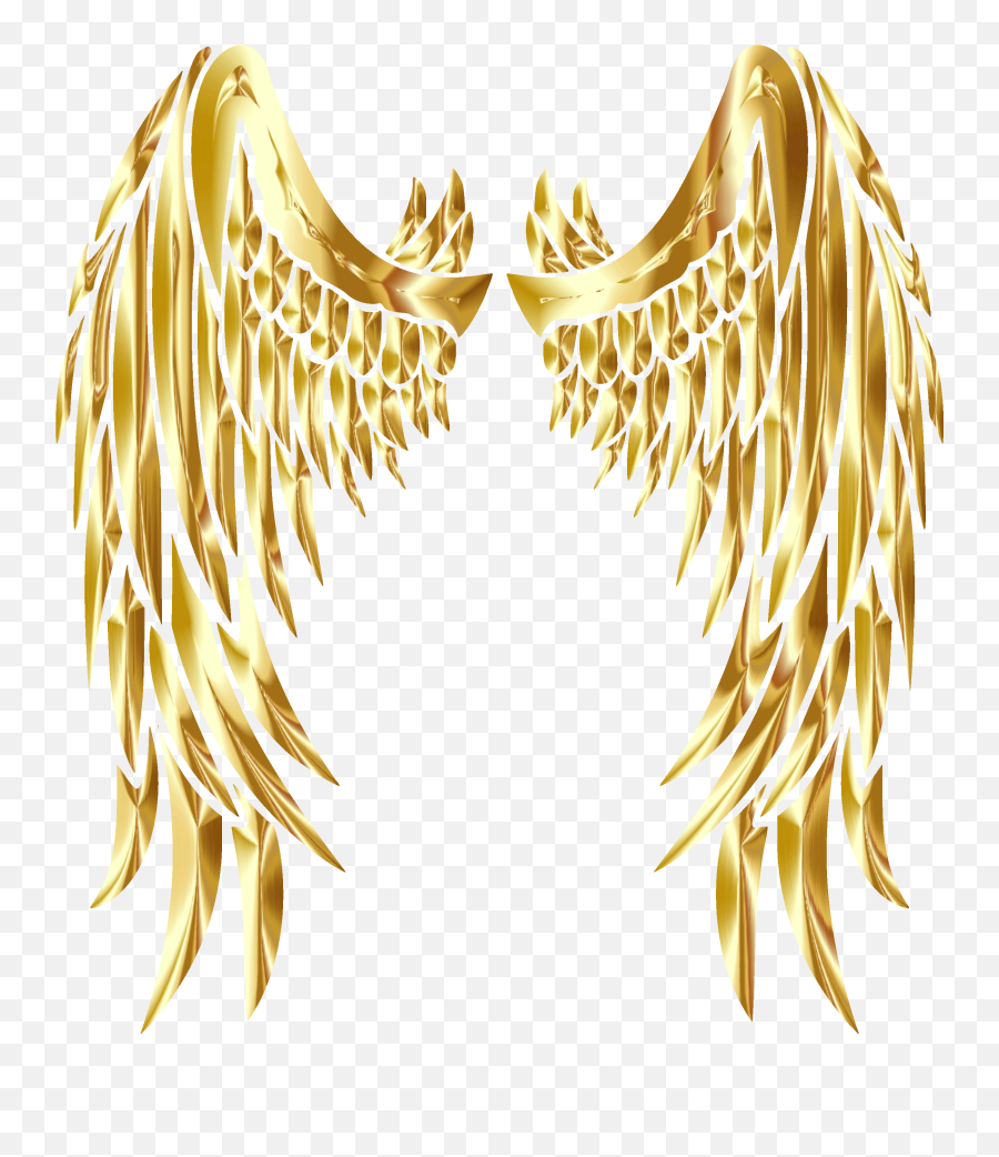 Gold Angel Wings - Gold Angel Wings Clip Art Emoji,Angel Wings Emoji