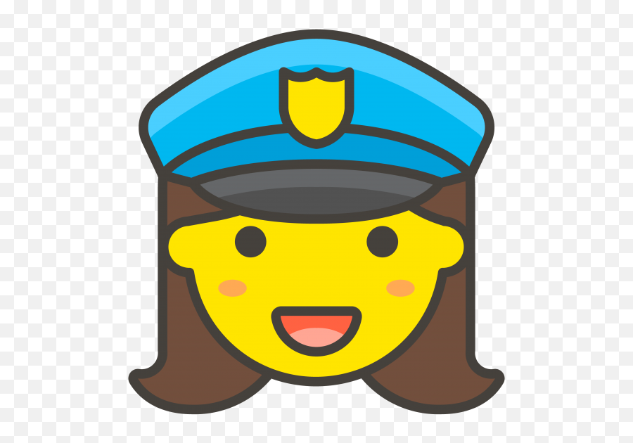 Police Woman Officer Emoji Clipart - Policeman Police Face Clipart,Cop Emoji