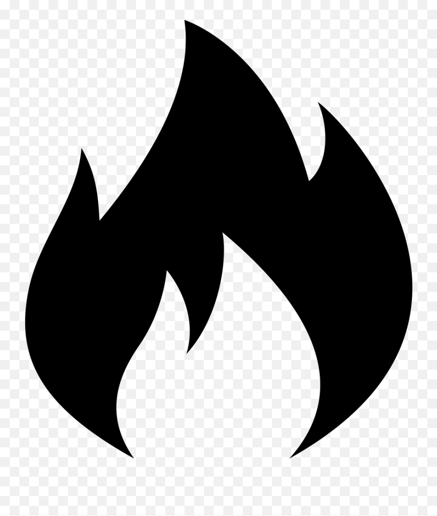 Black And White Fire Png Clipart - Transparent Background Fire Icon Emoji,Fire Emoji For Facebook