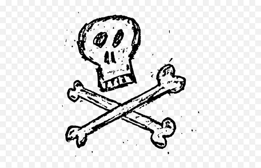 Black Broken Skull - Skulls And Bones Png Emoji,Halloween Emojis