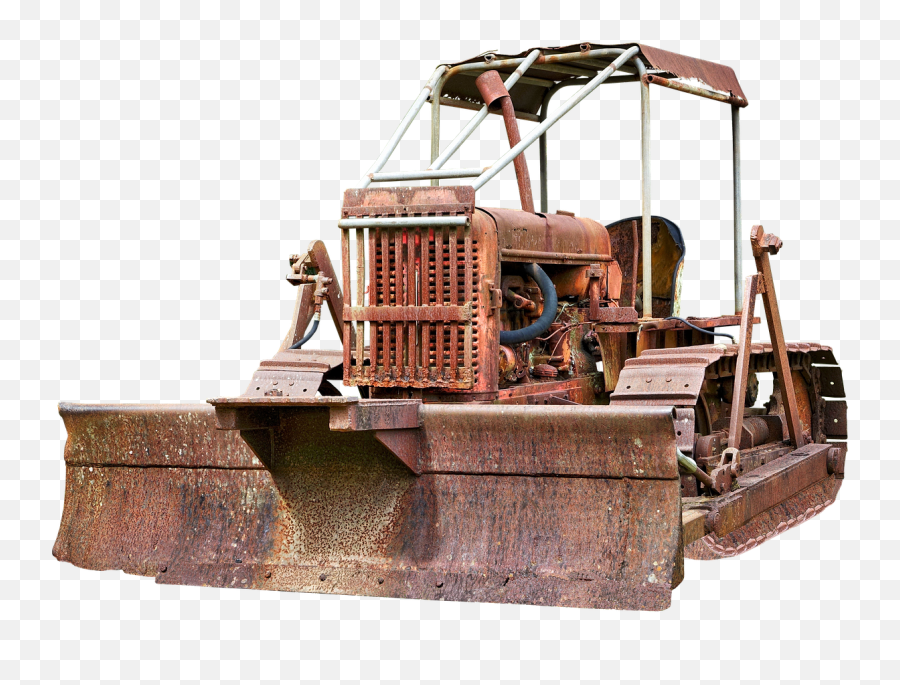 Caterpillar Chains Bulldozer Old - Rusty Machine Png Emoji,Construction Equipment Emoji