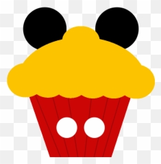 Disney Cupcake Clipart - Mickey Mouse Cake Emoji