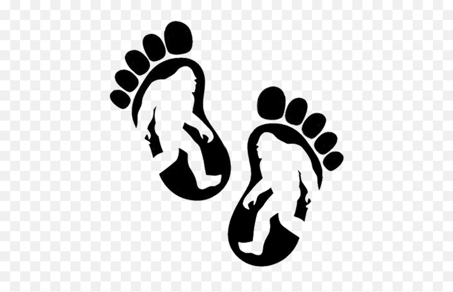Transparent Background Bigfoot Footprint Clipart - Bigfoot Footprints Clipart Emoji,Sasquatch Emoji