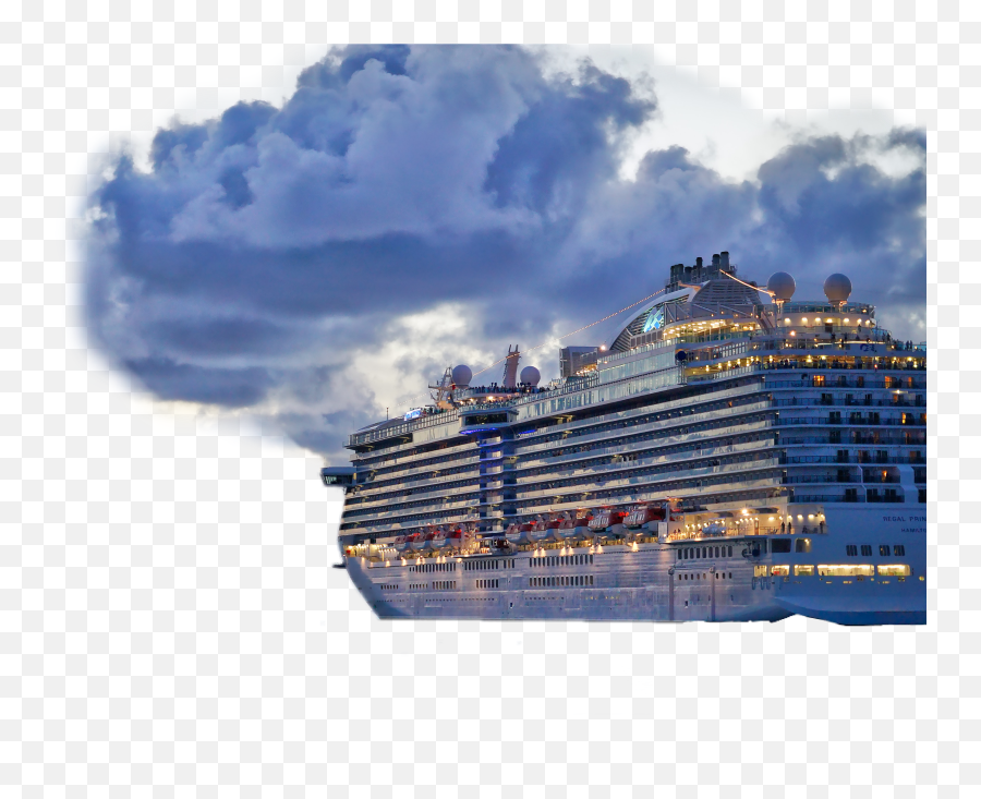 Clouds Dark Blue Sea Ocean Cruise Vacat - Navi Da Ceociera Inquinamento Emoji,Cruise Ship Emoji