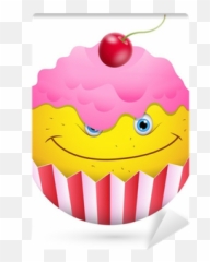 Ice Cream Face Wall Mural Pixers - Vector Graphics Emoji