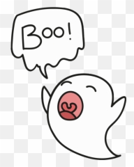Drawing Fear Of Ghosts Boos Smiley - Clipart Png Emoji