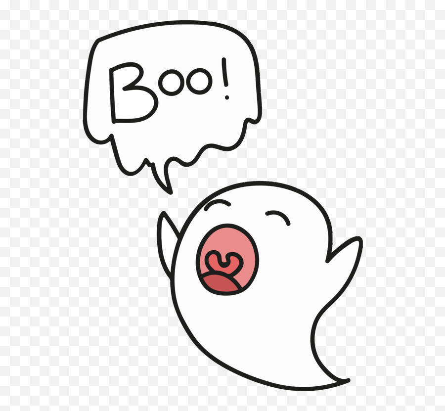 Drawing Fear Of Ghosts Boos Smiley - Boo Ghost Clipart Png Boo Clipart Emoji,Ghost Emoticon