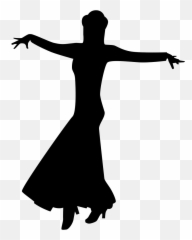 Dance Flamenco Dancing Female - Transparent Silhouette Of A Girl Emoji