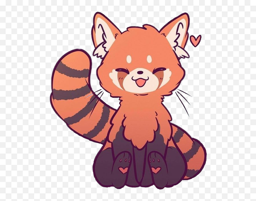 Panda Redpanda Kawaii - Dibujo Del Panda Rojo Emoji,Red Panda Emoji