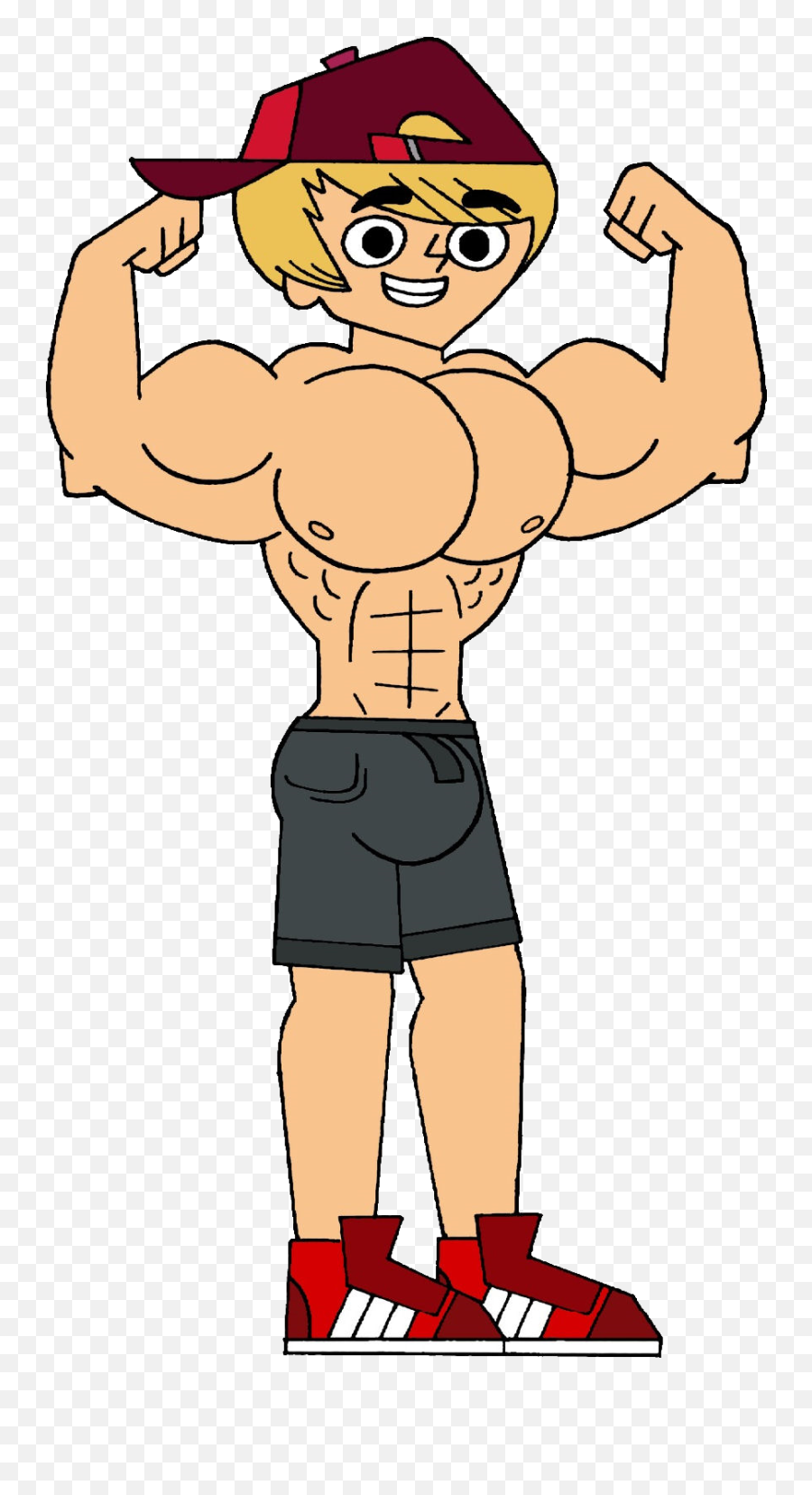 Muscles Muscle Biceps - Total Drama Muscle Growth Emoji,Flexed Biceps Emoji