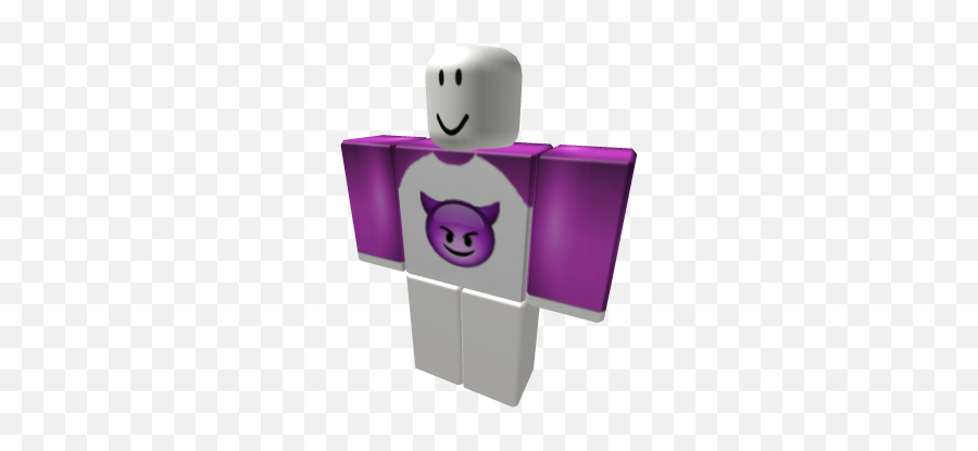Purple Devil Emoji Baseball Tee - Roblox Girl Outfits,Emoji Baseball