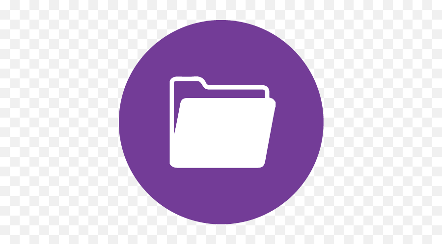 Purple Circle White Folder Icon - Clip Art Emoji,Purple Circle Emoji