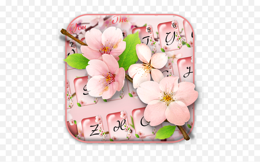 Pink Peach String Keyboard - Cherry Blossom Emoji,Og Peach Emoji