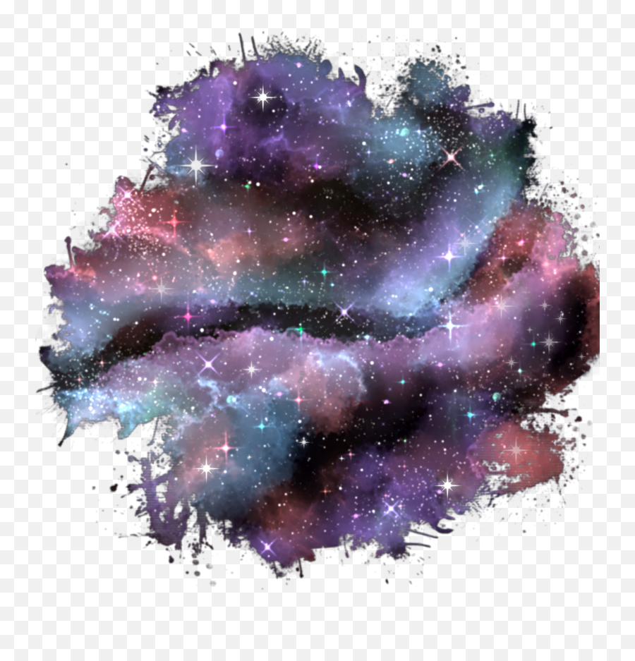 Ftestickers Space Stars Galaxy Nebula - Galaxy Watercolor Png Emoji,Nebula Emoji