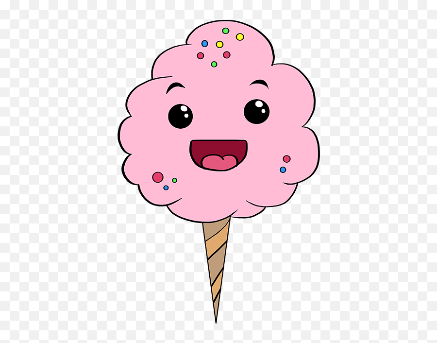 How To Draw Cotton Candy - Cartoon So Cute How To Draw Cotton Candy Emoji,Cotton Candy Emoji