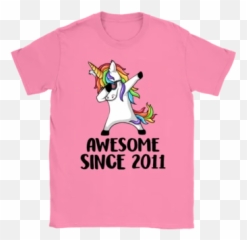 Cute Unicorn Awesome Since 2011 T - Negan Shirt Emoji