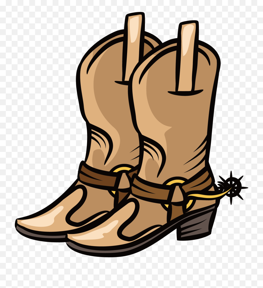 Clipart Transparent Cowboy Boot - Cowboy Boots Clip Art Png Emoji,Cowboy Emoji Png