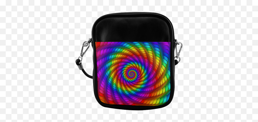 Psychedelic Rainbow Spiral Sling Bag - Spiral Psychadelic Emoji,Spiral Emoji