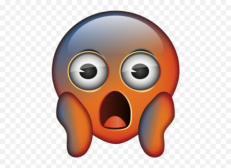 Emoji - Cara De Susto Emoticon,Screaming Face Emoji